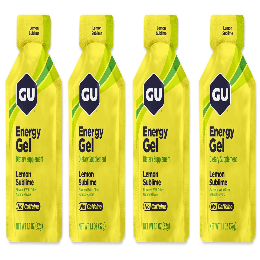 Gu Energy Running Gels - 4 Gel Taster Pack - Sports Energy Gels For Running , Cycling, Triathlon (Lemon Sublime), 32.0 gram