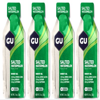 Gu Energy Running Gels - 4 Gel Taster Pack - Sports Energy Gels For Running , Cycling, Triathlon (Salted Watermelon)