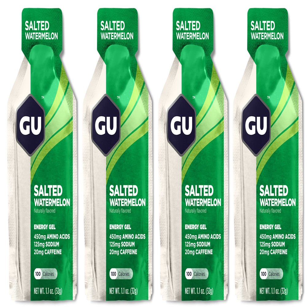 Gu Energy Running Gels - 4 Gel Taster Pack - Sports Energy Gels For Running , Cycling, Triathlon (Salted Watermelon)