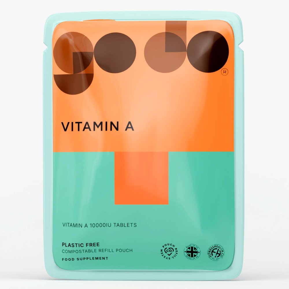 Fitness Health Vitamin A 10000IU 120 Tablets - Healthy Skin, Vision Support Supplement - Quality Nutrition Healthy Mood - Suitable for Vegan and Vegetarians - Recyclable Packaging