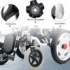 12/300mm Solid Wheelchair Replacement Wheels, Non-Pneumatic Replacement Wheel for Manual Wheelchair, 12 1/2 X 2 1/4 Non-Slip Rubber Wheelchair Wheels,black,30cm(12inch) view 3