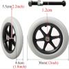 12/300mm Solid Wheelchair Replacement Wheels, Non-Pneumatic Replacement Wheel for Manual Wheelchair, 12 1/2 X 2 1/4 Non-Slip Rubber Wheelchair Wheels,black,30cm(12inch) view 4