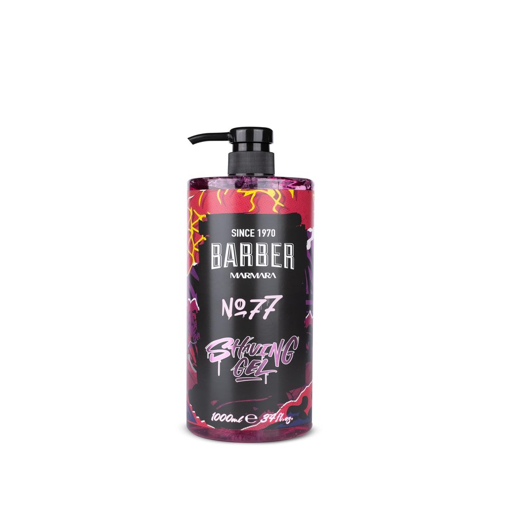Barber Marmara Transparent Shaving Gel No.77 for Men 1000 ml  Clear Non-Foaming Shave Gel, Precision Beard Contour Definition, Cooling & Soothing Effect, Smooth Razor Glide, Pump Dispenser Bottle