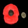 1 x Edible 3D Extra Large 95mm Wide Poppy, 20 colours, toppers, decorations cake, (Red) view 1