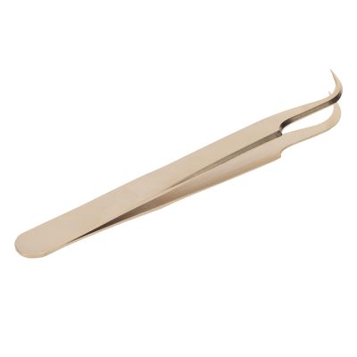 False Lash Extension Tweezer, Stainless Steel Lash Extension Tweezer for Beauty Salon (Curved Tweezers)