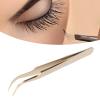 False Lash Extension Tweezer, Stainless Steel Lash Extension Tweezer for Beauty Salon (Curved Tweezers) view 2