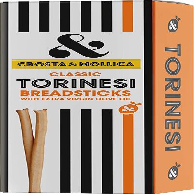 Crosta & Mollica Torinesi 4 x 120g | Classic Grissini Breadsticks | Crisp Baked | Extra Virgin Olive | Great Taste | Snap & Crunch | Italian Made | Sold by Esential Products