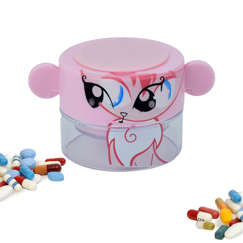 1 Pack Pill Crusher and Grinder, Pill Crusher Portable, Professional Pill Pulverizer, Tablet Crusher Domestic Pill Crusher for Pills, Vitamins, Tablets, Elderly, Children, Pets (Pink)