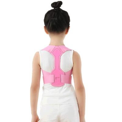 ADITAM Children Kid Shoulder Back Brace Support Adjustable Magnetic Posture Corrector Spine Lumbar Support Brace Belt (Color : Pink, Size : Small-S) Double the comfort
