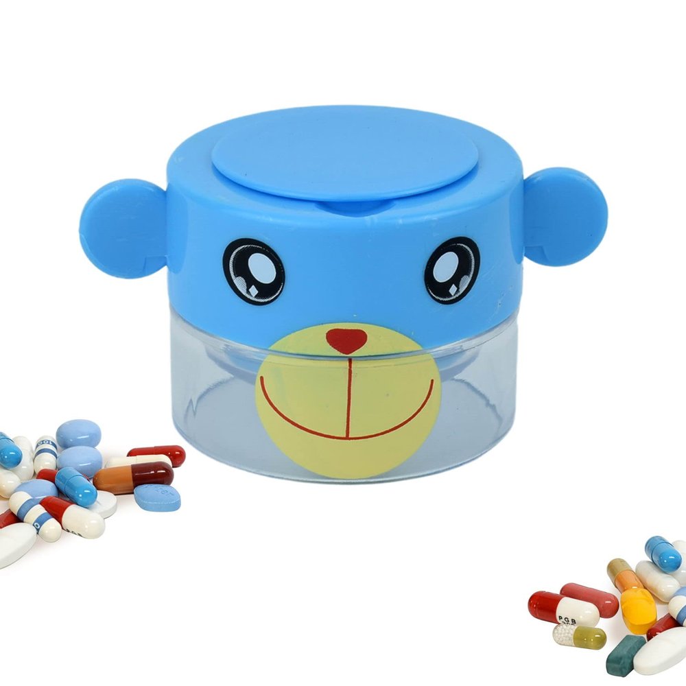 1 Pack Pill Crusher and Grinder, Pill Crusher Portable, Professional Pill Pulverizer, Tablet Crusher Domestic Pill Crusher for Pills, Vitamins, Tablets, Elderly, Children, Pets (Light Blue)