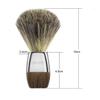 GRUTTI Handmade 100% Real Badger Hair Shaving Brush with Wooden Handle for Wet Shaving with Safety Razor, Creates Foam Vegan Shaving Brush for a Comfortable Wet Shave view 4
