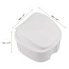 RIYAN White Denture Case, Denture Cup with Strainer, Denture Bath Box Teeth Storage Box with Basket Net Container Holder for Travel view 3