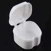 RIYAN White Denture Case, Denture Cup with Strainer, Denture Bath Box Teeth Storage Box with Basket Net Container Holder for Travel view 4