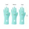 SEEP Eco Large Rubber Kitchen Gloves - 3 Pack - Washing Up Gloves Made Using Compostable Rubber - Multi-purpose Household - FSC & Fair-trade Certified, Turquoise view 4