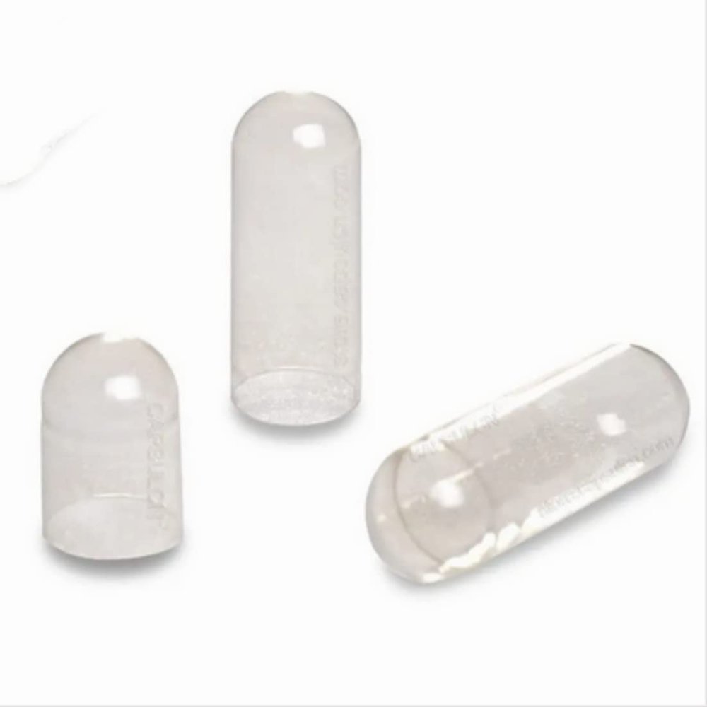DR T&T Size 0 size0 Clear Body top Separated HPMC Vegetarian vege Capsule (100)
