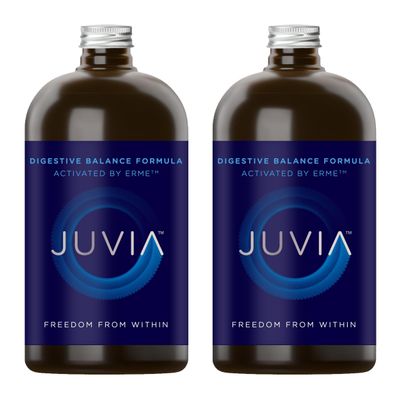 JUVIA Digestive Enzyme Supplement - Aids Gut Health, Over 15 Digestive Enzymes and B12 to Aid Digestive Health Immunity Metabolism, Energy, Bloating Relief, 60 Servings 30 Day Supply, x2 450g Bottles