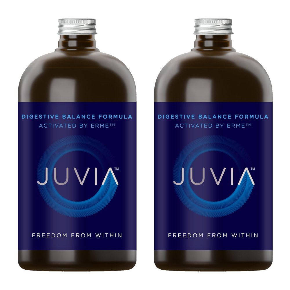 JUVIA Digestive Enzyme Supplement - Aids Gut Health, Over 15 Digestive Enzymes and B12 to Aid Digestive Health Immunity Metabolism, Energy, Bloating Relief, 60 Servings 30 Day Supply, x2 450g Bottles