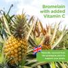 Healthspan Bromelain with Added Vitamin C | 120 Tablets | 500mg Bromelain Extract | Digestive Enzyme | Pineapple Plant | Vegan view 3