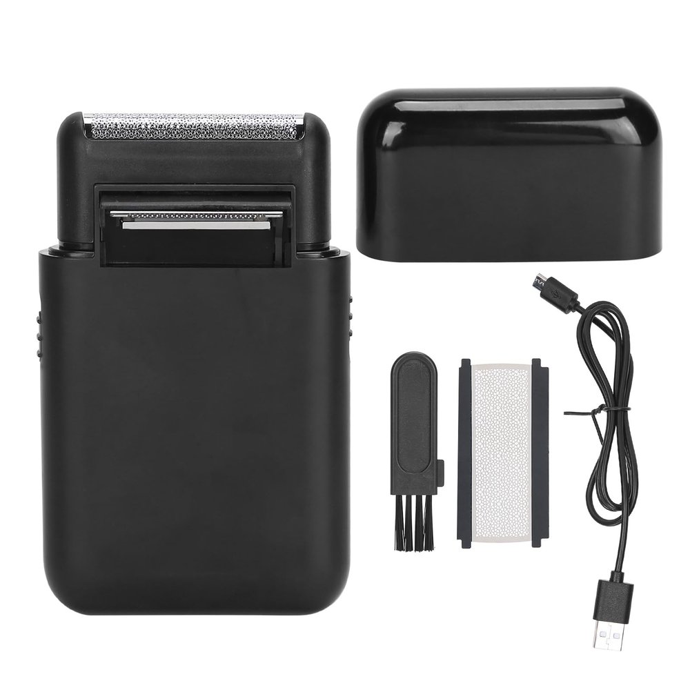 ANKROYU Portable Foil Shaver for Shaving Hair and Beard, Shaven Head Razor, USB Mini Hair and Beard Electric Trimmer, Washable Shaving Head Shaver