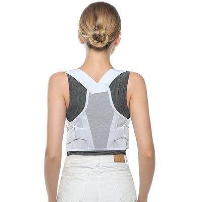 ADITAM Student Posture Belt Adult Men And Women Anti-hunchback Correction Belt Summer Breathable Hunchback Correction Artifact (Color : Wit, Size : L) Double the comfort
