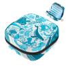 Blue Underwater Sea Life Boundless Sanitary Napkin Storage Bag Menstrual Pad Bag Portable Menstrual Cup Pouch with Zipper for Teen Girls Women Ladies view 1