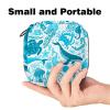 Blue Underwater Sea Life Boundless Sanitary Napkin Storage Bag Menstrual Pad Bag Portable Menstrual Cup Pouch with Zipper for Teen Girls Women Ladies view 2