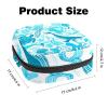 Blue Underwater Sea Life Boundless Sanitary Napkin Storage Bag Menstrual Pad Bag Portable Menstrual Cup Pouch with Zipper for Teen Girls Women Ladies view 3