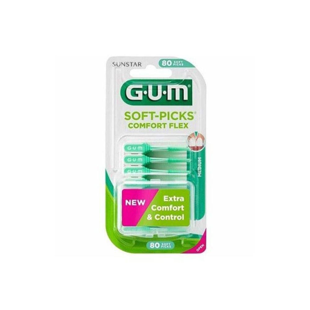 GUM Soft-Picks Comfort Flex Cool Mint 80 Units - Medium