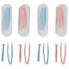 Fofuyim 4 Pack Contact Lens Remover and Inserter Tool for Soft Lenses, Portable Contact Lens Applicator with Tweezers & Storage Case for Outgoing, Travelling - Pink & Blue view 1