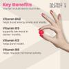 Nutriburst Womens Multivitamin - Hormone Regulation & Support Collagen Formation - Contains 15 Micronutrients; B5, B6, B12, C, D - Vegan, Sugar Free Supplement - 60 Berry Gummies - 1 Month Supply view 2
