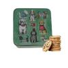 Embossed Biscuit Tin Gift Set | Stem Ginger & Lemon and Clotted Cream Chocolate Chip Shortbread Biscuit Gift | Valentines Day, Birthday Gift, Thank You Gifts | Mothers Day (Dogs in Jumper) view 1