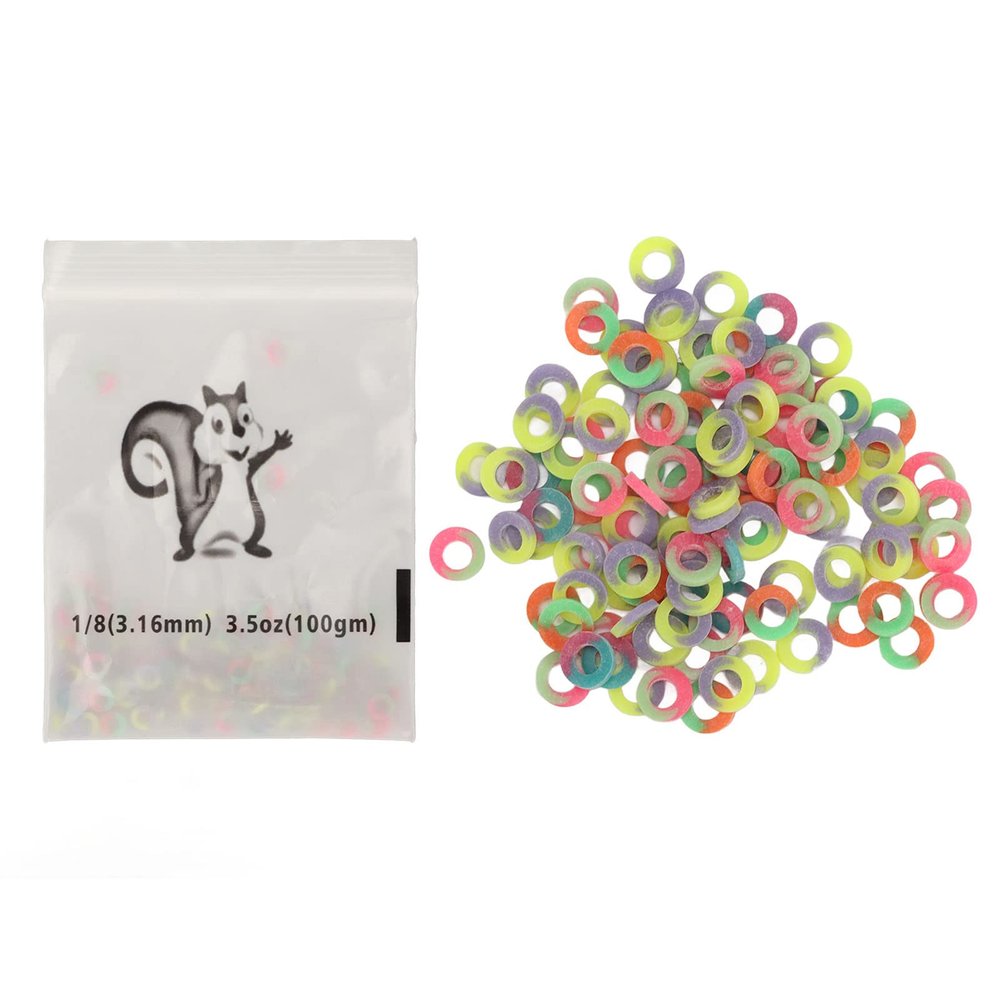500pcs 1/8 Inch Elastic Band Professional Portable Dental Braces Tooth Gap Rubber Bands(Color Mixed)