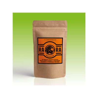 RARA Ultimate Focus Coffee - 100g - Arabica Instant Coffee blend with Lion's Mane, L-Theanine, Rhodiola & Ginkgo Biloba