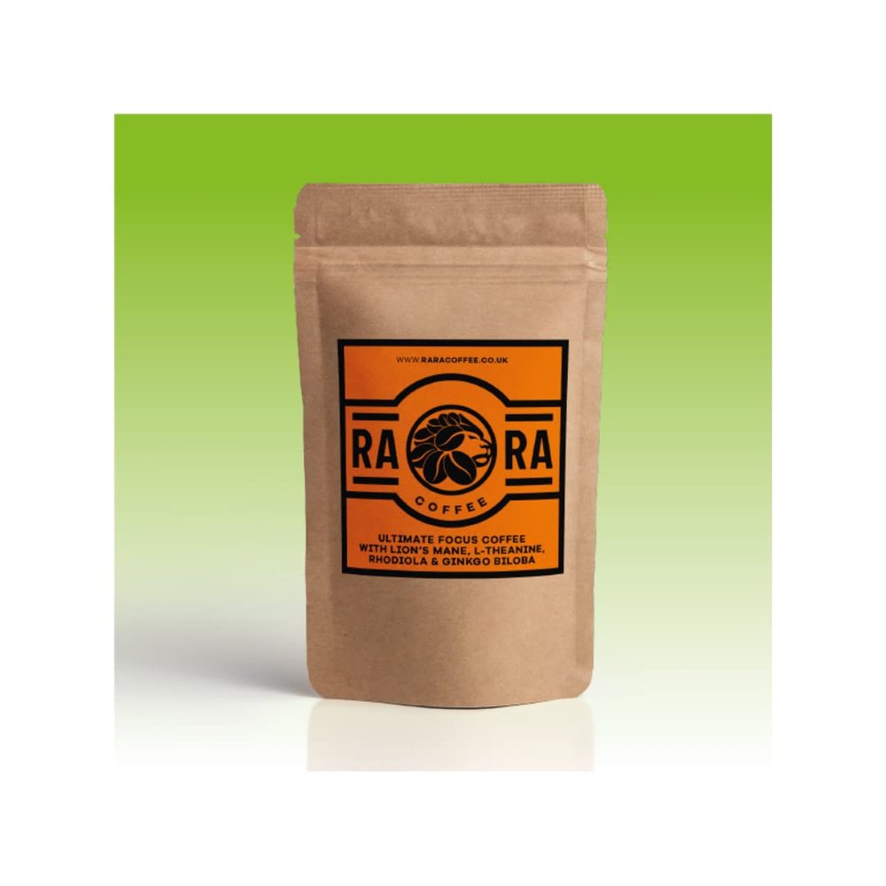 RARA Ultimate Focus Coffee - 100g - Arabica Instant Coffee blend with Lion's Mane, L-Theanine, Rhodiola & Ginkgo Biloba