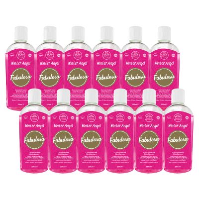 Fabulosa 4 in 1 Concentrated Antibacterial Disinfectant All Purpose Cleaner, 220ml, 12 Pack, Winter Angel