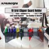 ANKROYU 10 Grid Hair Clipper Comb Holder, Guide Comb Container, Electric Clipper Limit Comb Organizer, Barber Guard Storage Box, Shaving Cutting Guides Attachment Organizer view 2