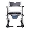 Commode Chair,Toilet Chair Wheelchairs High Back Reclining, with Drop-Arm and Safety Frame, for Adults, Handicap, Elderly Easy Transfer view 1