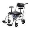 Commode Chair,Toilet Chair Wheelchairs High Back Reclining, with Drop-Arm and Safety Frame, for Adults, Handicap, Elderly Easy Transfer view 2