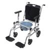 Commode Chair,Toilet Chair Wheelchairs High Back Reclining, with Drop-Arm and Safety Frame, for Adults, Handicap, Elderly Easy Transfer view 4