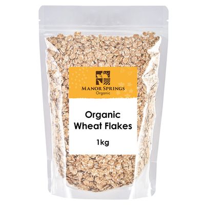 Organic Wheat Flakes 1kg by Manor Springs Organic