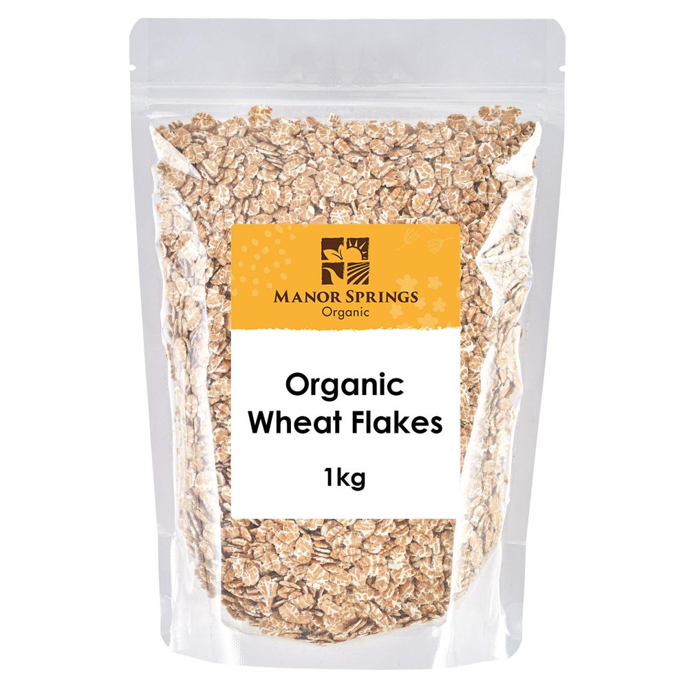 Organic Wheat Flakes 1kg by Manor Springs Organic