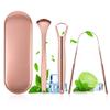 ACWOO Tongue Scraper, 3 Pack Stainless Steel Tongue Cleaners with Travel Case, Tongue Cleaner Tool for Oral Hygiene, Fresh Breath, and Reduce Bad Breath, Reusable Tongue Scrapers for Adults view 1