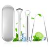 ACWOO Tongue Scraper, 3 Pack Stainless Steel Tongue Cleaners with Travel Case, Tongue Cleaner Tool for Oral Hygiene, Fresh Breath, and Reduce Bad Breath, Reusable Tongue Scrapers for Adults view 1