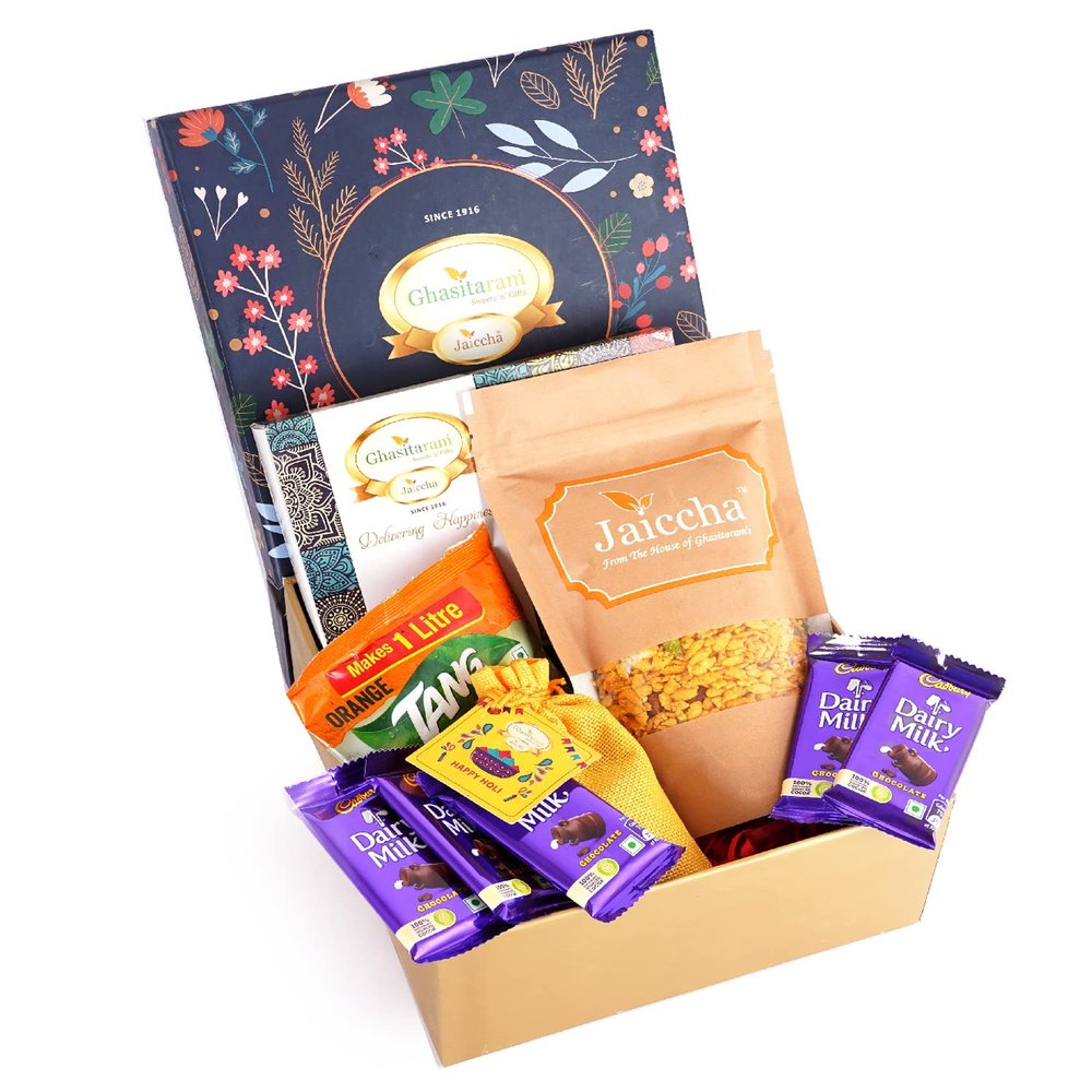 Ghasitaram Gifts Jaiccha Holi Sweets,Holi Gifts - Holi Hamper Box Small