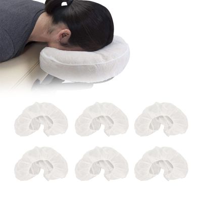 50pcs Beauty Salon Headrest Covers, U Shaped Disposable Elastic Face Rest Pillow Covers, Breathable U Shaped Massage Headrest Cover, for Massage Tables