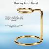and Shaving Brush Stand Stainless Steel Holder for Salon Home Use (Gold) view 2
