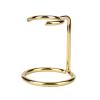 and Shaving Brush Stand Stainless Steel Holder for Salon Home Use (Gold) view 3