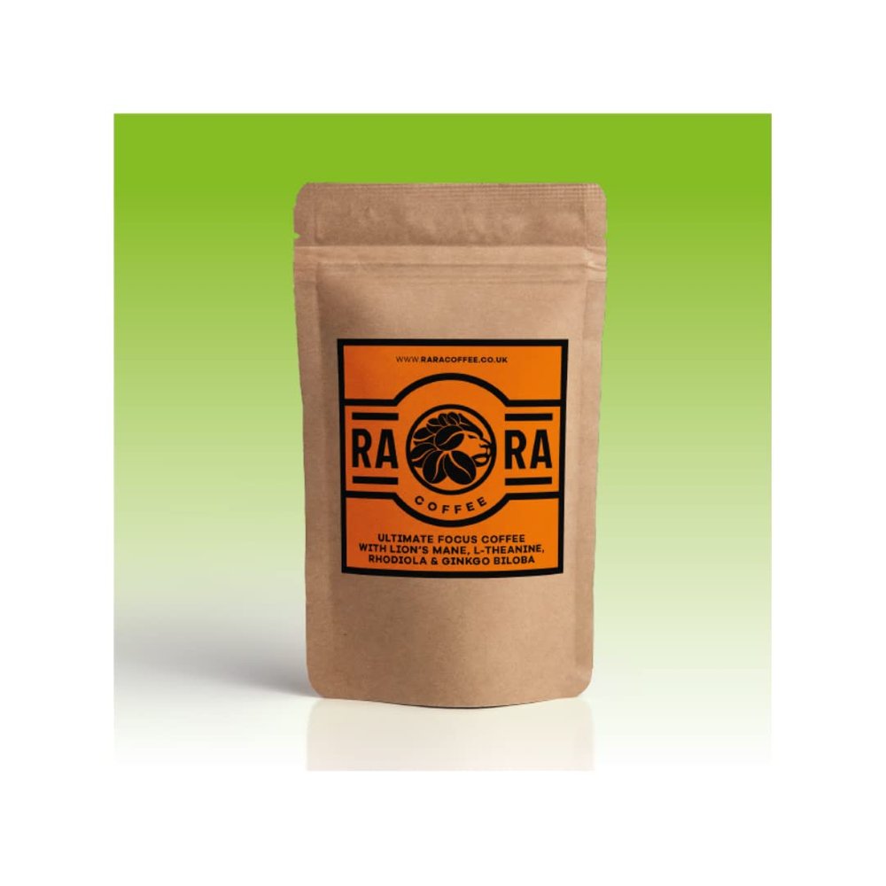 RARA Ultimate Focus Coffee - 200g - Arabica Instant Coffee blend with Lion's Mane, L-Theanine, Rhodiola & Ginkgo Biloba