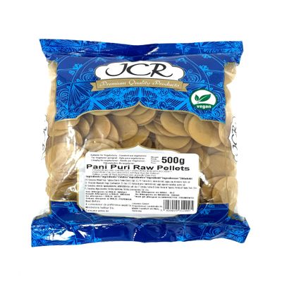 JCR Pani Puri Raw Pellets, Gol Gappa 500g Fry, Air Fry or Microwave