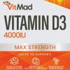 Vitamin D3 4000IU - 365 Tablets - High Strength Immune & Bone Support - Non-GMO, Sunshine Vitamin Supplement view 2